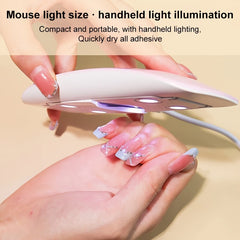 6W Mini Portable UV LED Nail Lamp Light with Dual Timer (45s/60s)